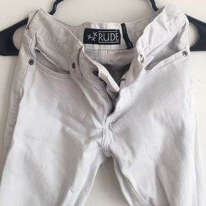 White Ripped Knee Skinny Jeans